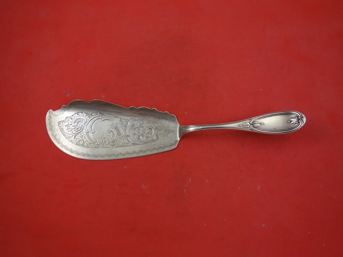 Olive Pattern Sterling Silver Fish Server by Gale & Caldwell 11 3/4" (1 of 2)