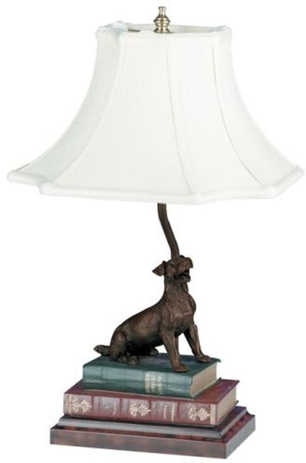 Jack Russell Dog Sculpture Table Lamp White USA (1 of 1)