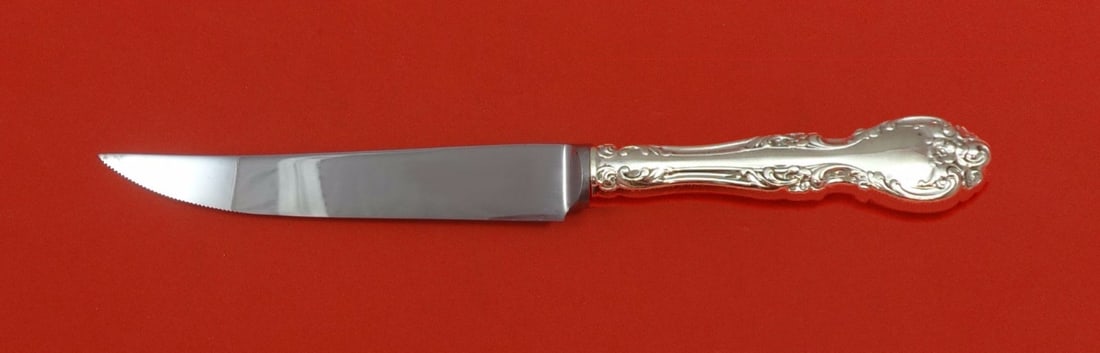 Gorham Melrose Sterling Silver Custom Steak Knife 8.5 Serrated Blade (1 of 2)