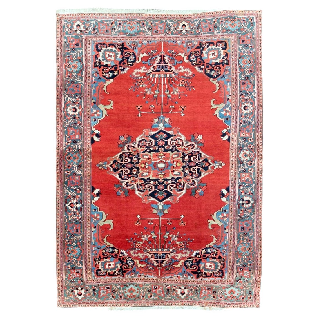 19th Century Hand-Woven Persian Serapi Rug 92 x 133 in (1 of 13)