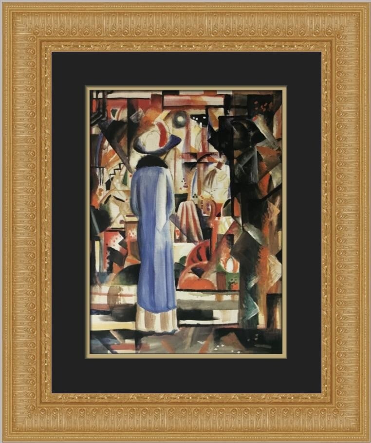 August Macke Large Well Lit Shop Window Custom Framed Print 21 x 19 (1 of 2)