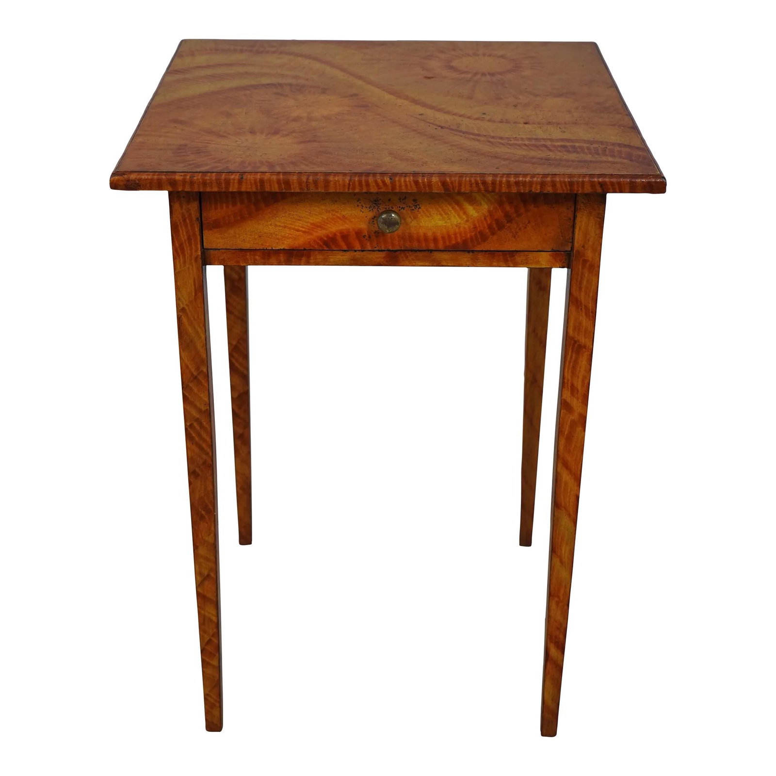 Vintage Country Handcrafted Sponge Painted Work Table with Brass Hardware (1 of 10)