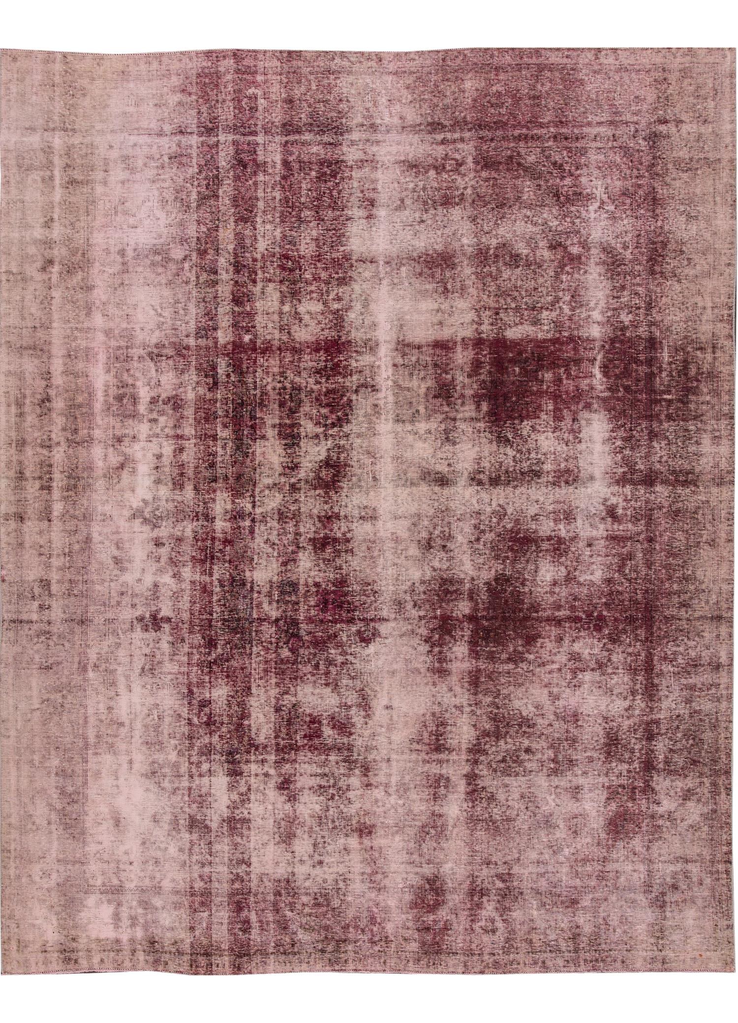 Mid-Century Hand-Knotted Vintage Tabriz Wool Rug 9'9 x 12'3 Wine Color (1 of 9)