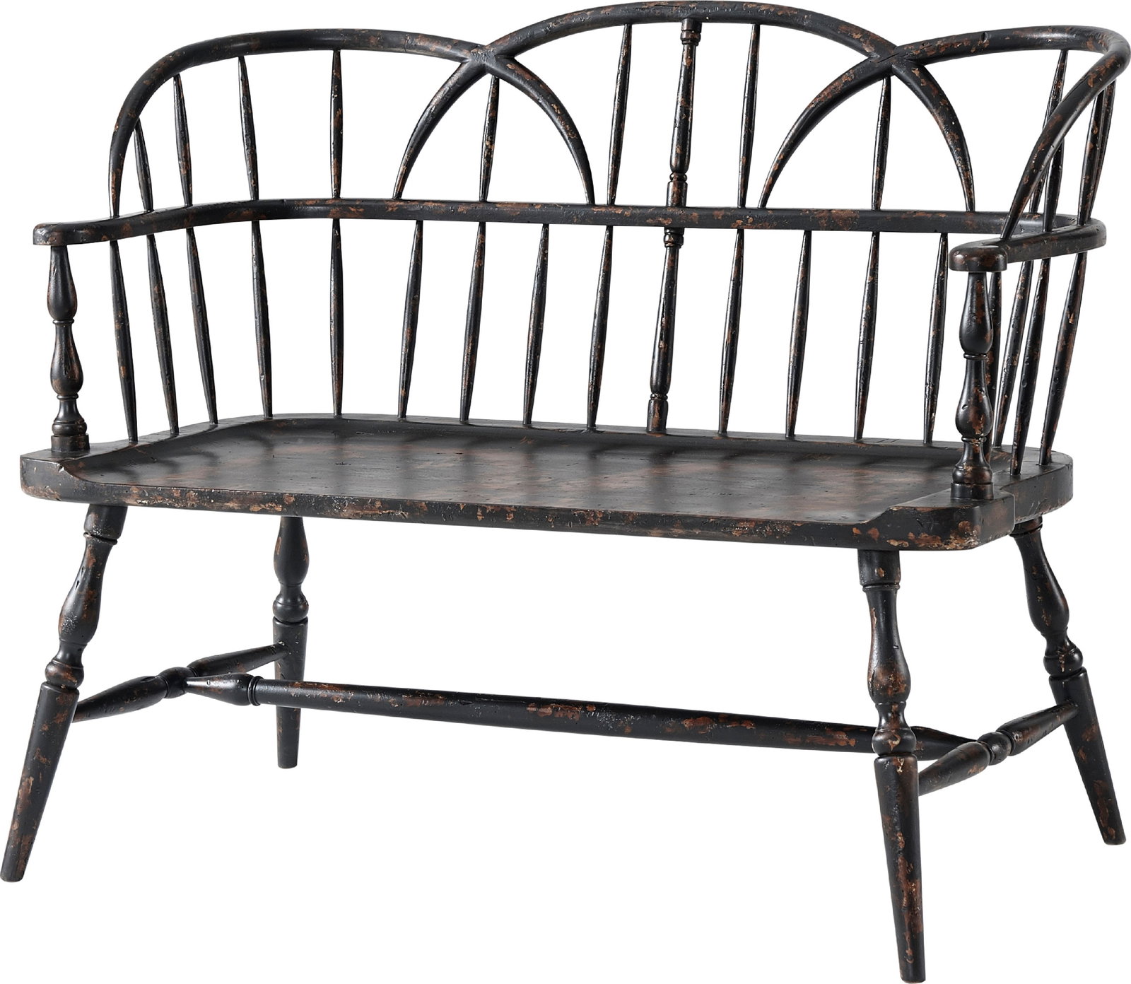 Theodore Alexander 18th Century Mahogany Settee Rustic Traditional Style (1 of 5)