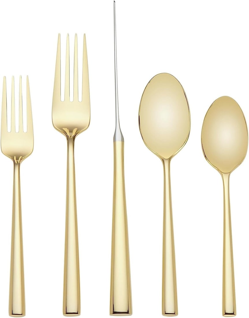 Kate Spade New York Malmo Gold 5-Piece Stainless Steel Flatware Set (1 of 1)