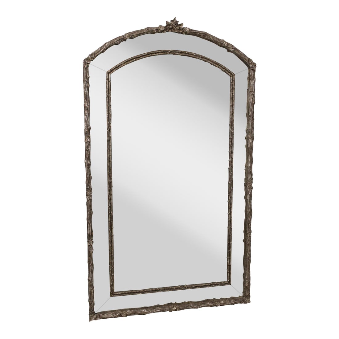 Ornate Silver Faux Bois Branch Mirror 40.5x68.5 (1 of 10)