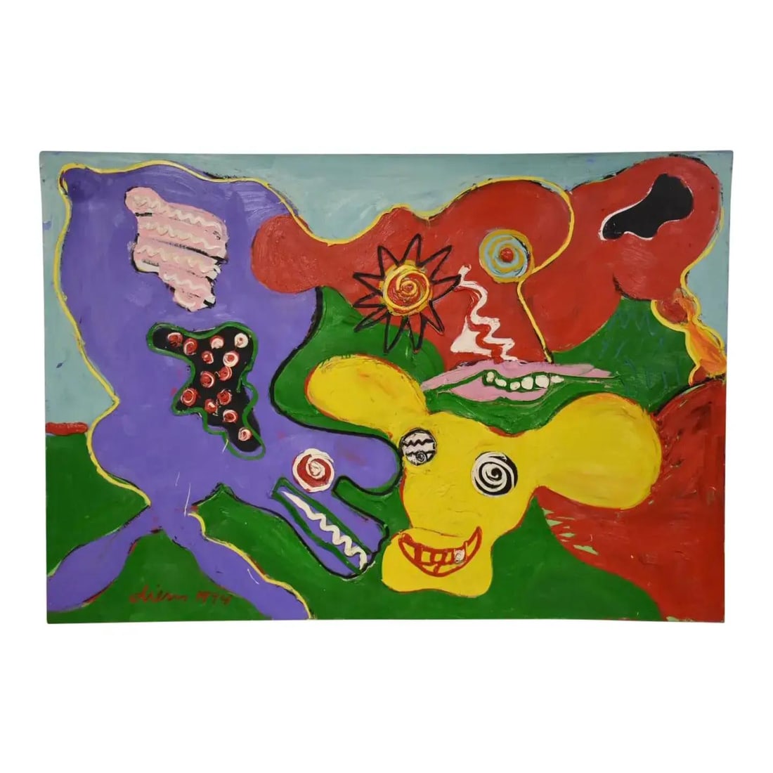 Three Cows Impressionist Oil Painting by Peter Diem 1994 (1 of 9)