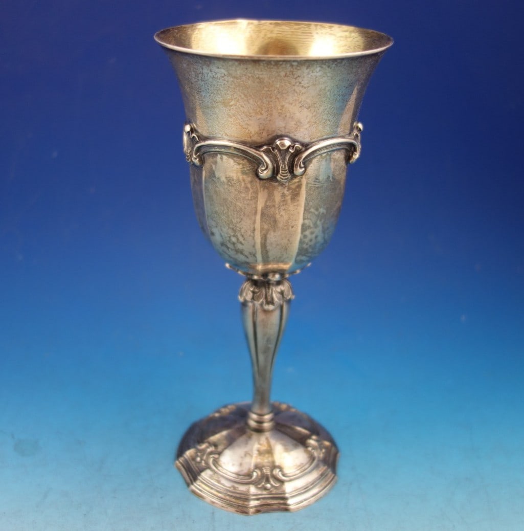 Italian Sterling Silver Grande Imperiale Wine Goblet by Buccellati 7 Inch (1 of 5)