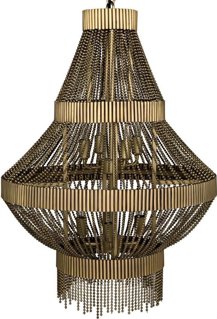 Domo Brass Bowl Chandelier European Style 8 Bulbs (1 of 1)
