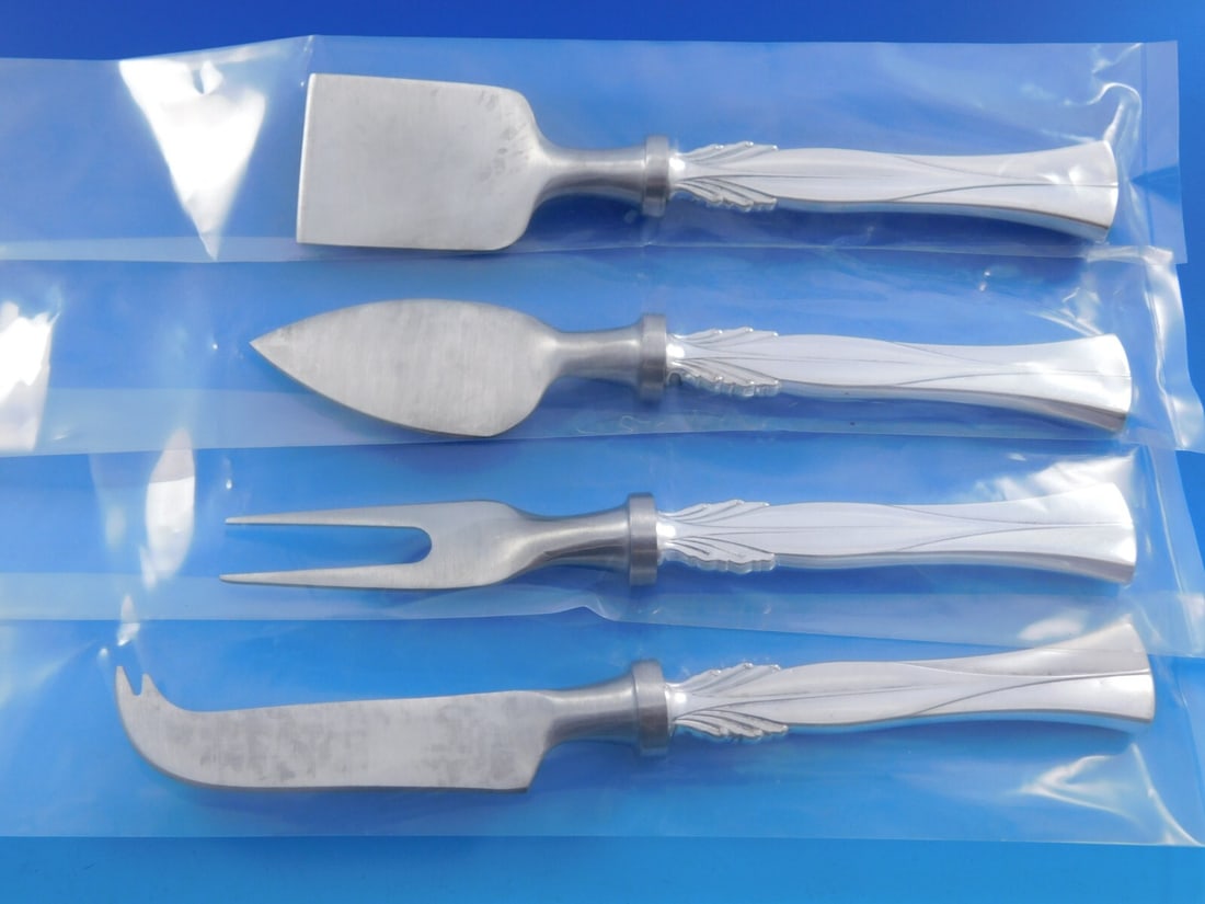 Frigast Queen Christina Sterling Silver 4pc Cheese Serving Set (1 of 4)