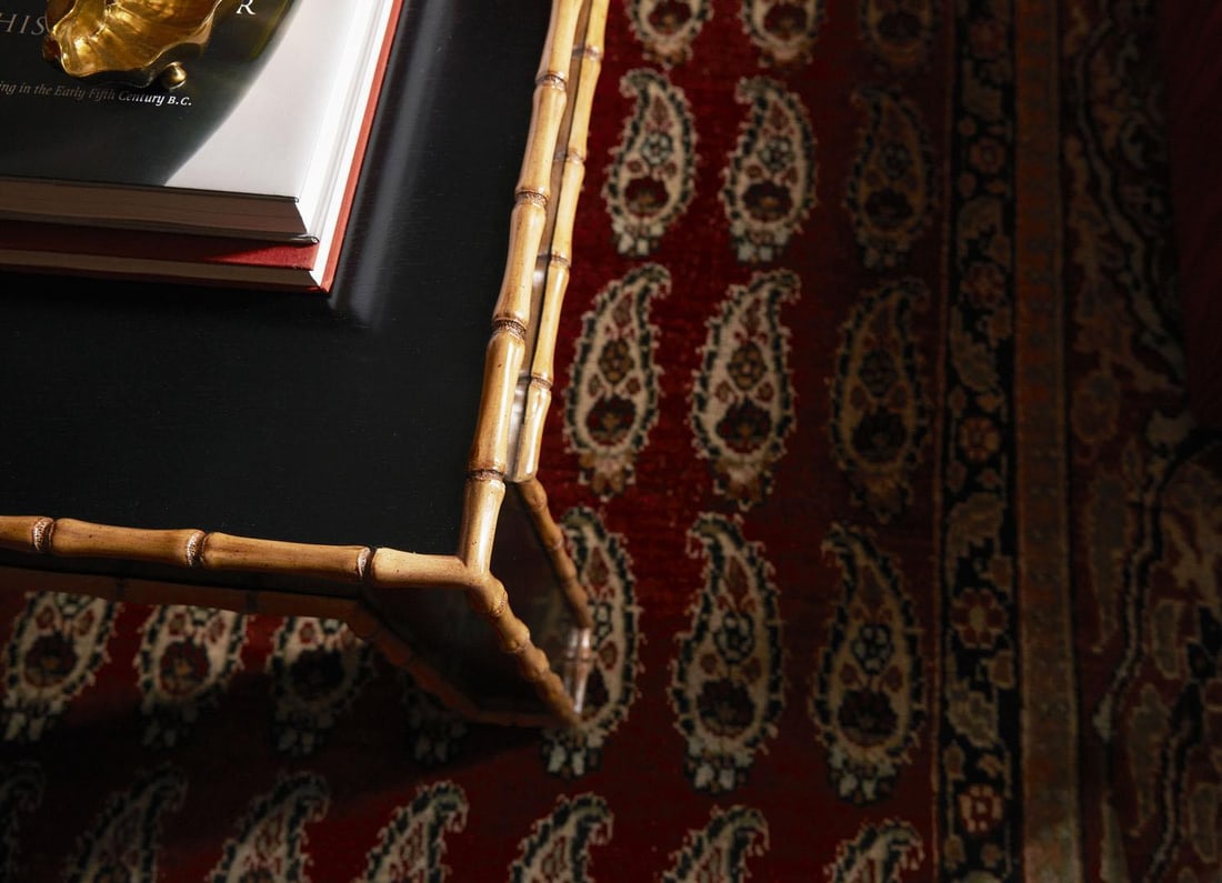 Square Composite Mahogany Veneer Cocktail Table by Alexa Hampton (1 of 4)