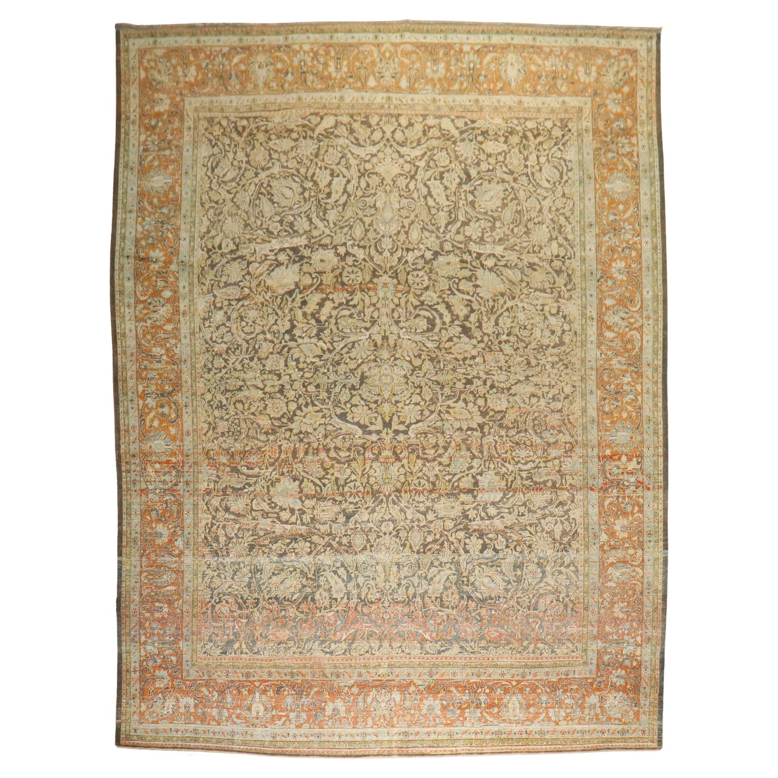 Rustic Antique Persian Bidjar Rug 10'3 x 13'8 Hand-Woven Wool Iran Circa 1920 (1 of 11)