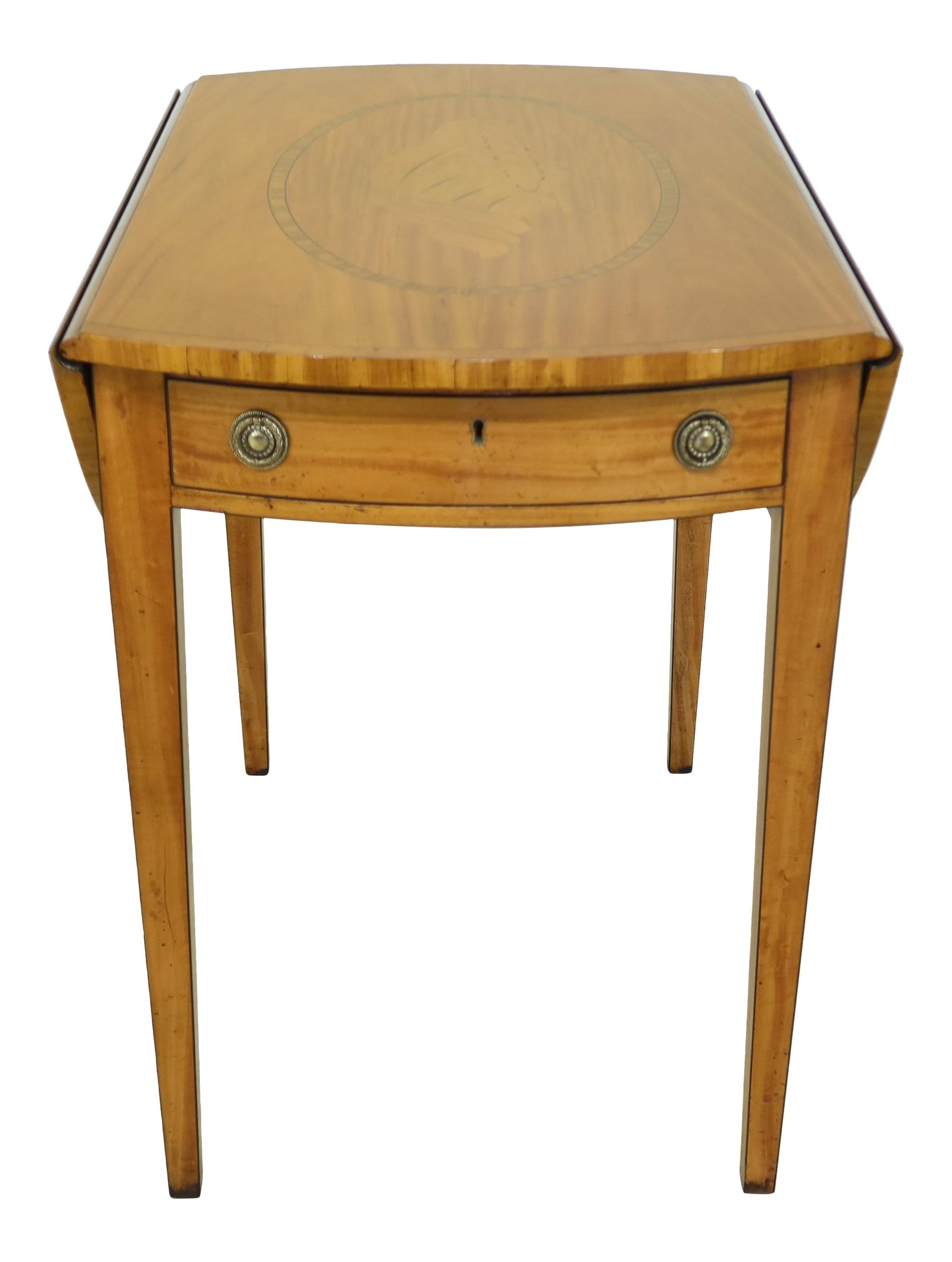 English Custom Made Pembroke Table with Satinwood Inlay (1 of 10)