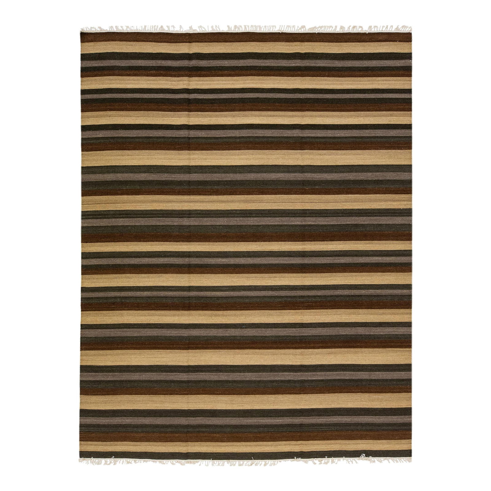 Modern Kilim Handmade Wool Rug 7'11 x 10'2 Multicolor Geometric Design (1 of 7)