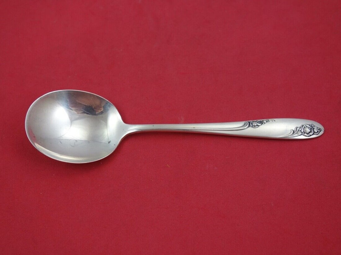 Alvin Rosecrest Sterling Silver Cream Soup Spoon 6 3/8 inches (1 of 2)