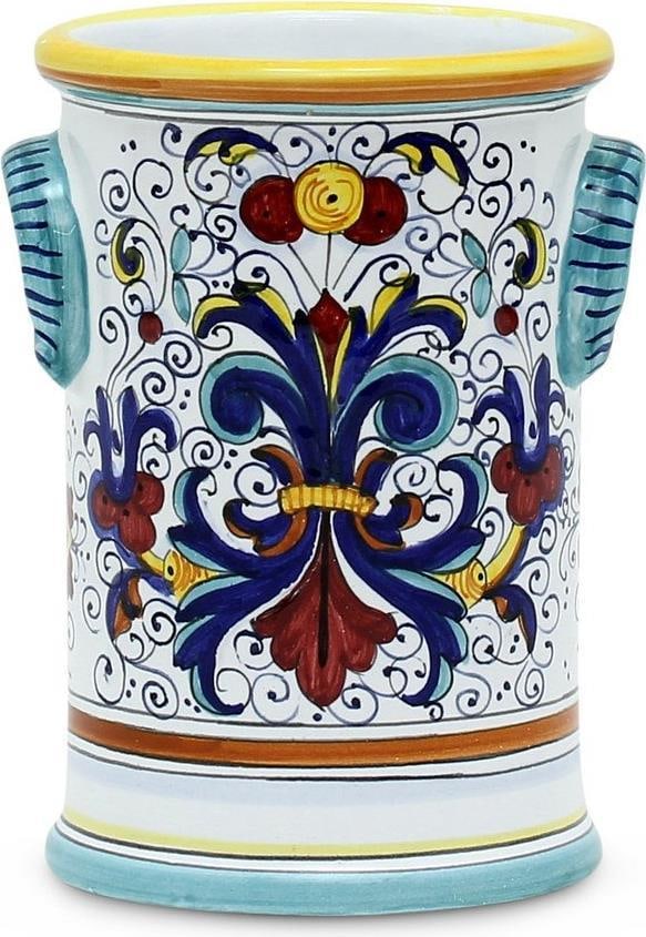 Hand-Painted Ceramic Utensil Holder Ricco Deruta Italian Design (1 of 6)