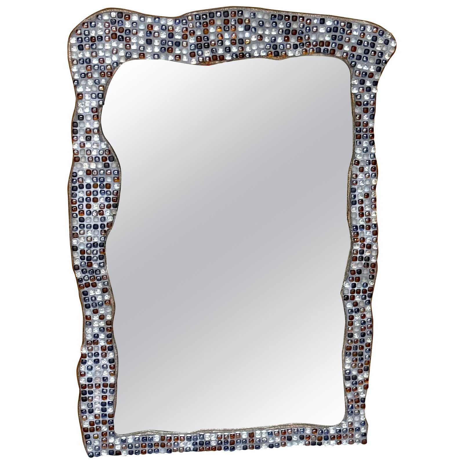 Postmodern Murano Glass Mosaic Mirror Italy 1990s Sculptural Design (1 of 10)