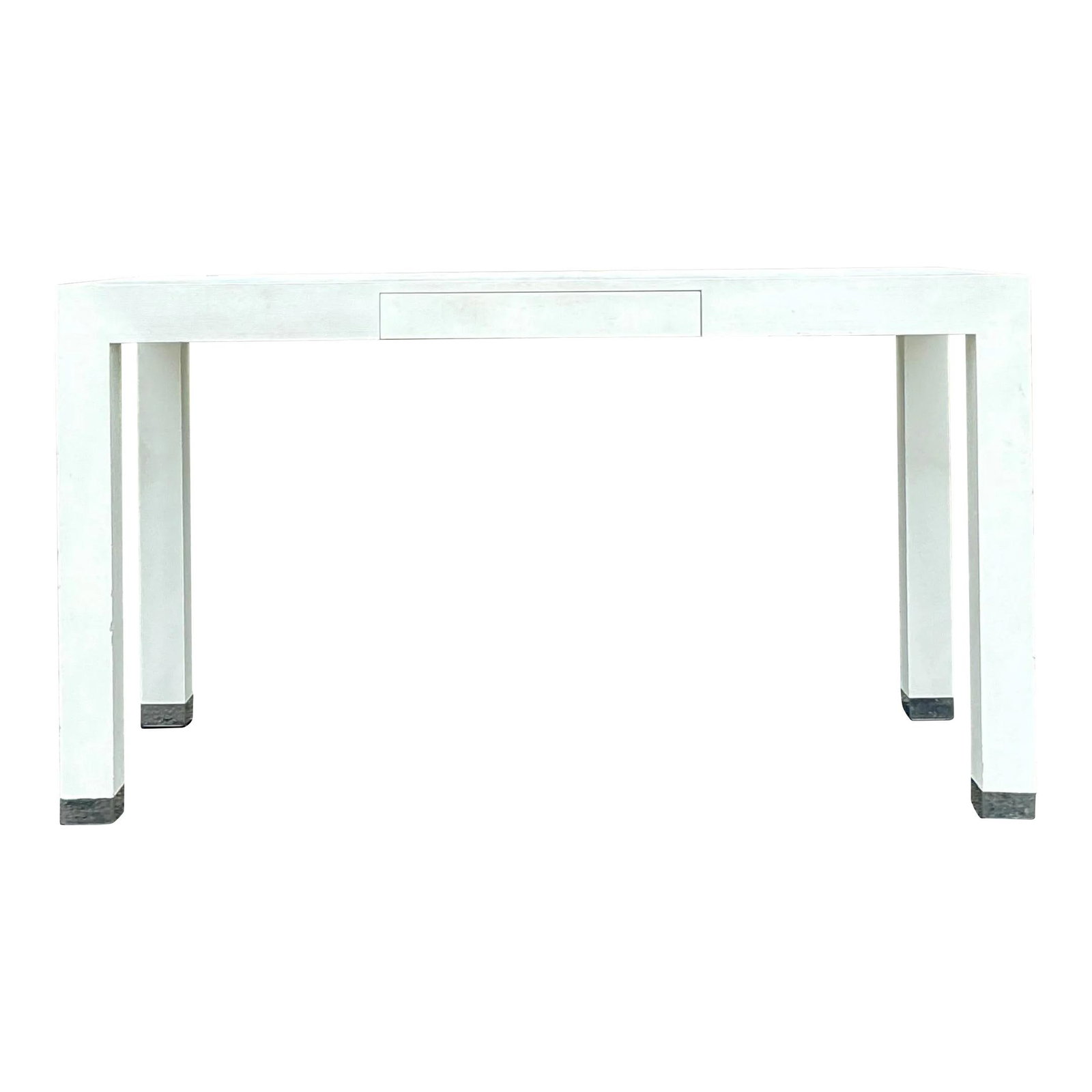 Vintage Jonathan Adler Regency Desk White Lacquer Wood Elegant Design (1 of 8)