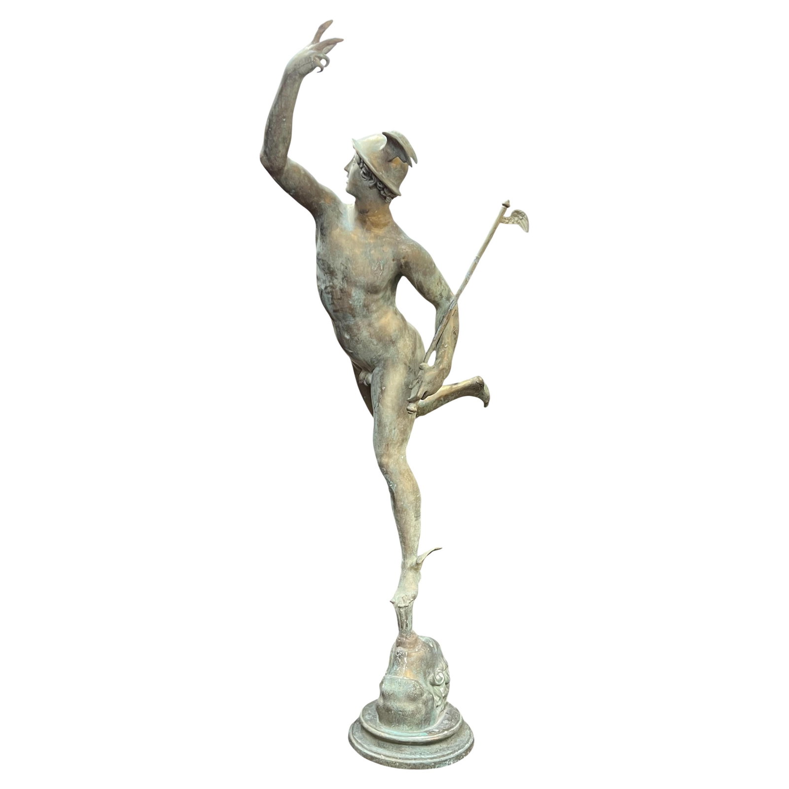 Neoclassical Italian Bronze Mercury Sculpture Attributed to Giambologna 19th Century (1 of 14)