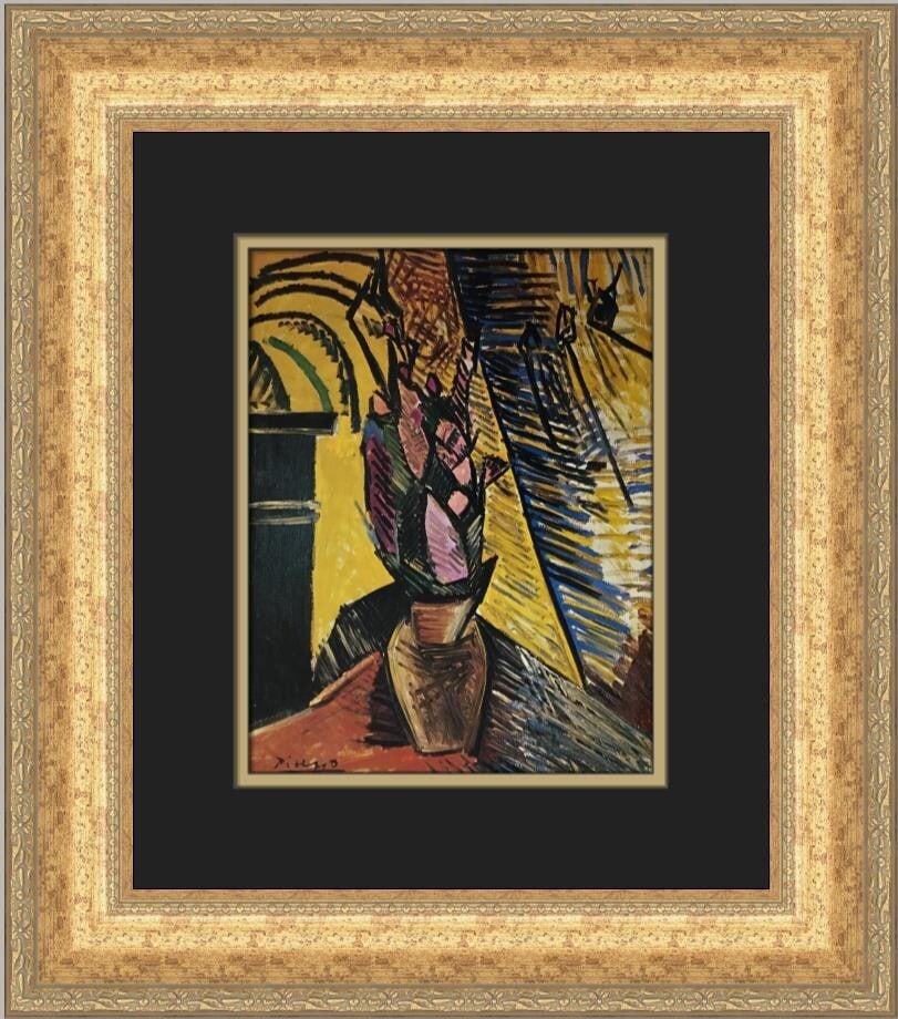 Pablo Picasso A Vase of Flowers Custom Framed Print 1972 (1 of 2)