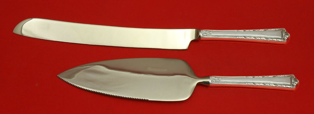 Processional International Sterling Silver Wedding Cake Set 2pc Knife Server (1 of 1)