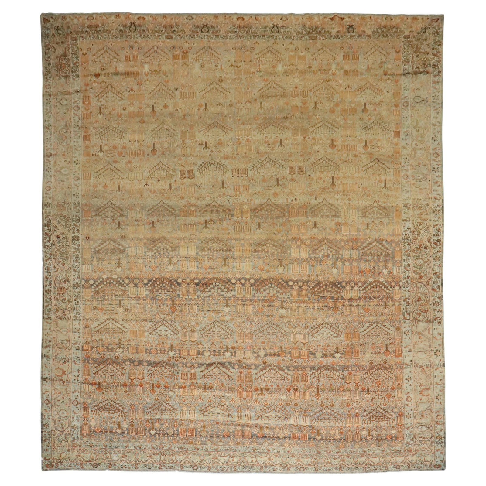Early 20th Century Persian Malayer Bakhtiari Willow Tree Wool Rug 11'10" x 15'2" (1 of 12)