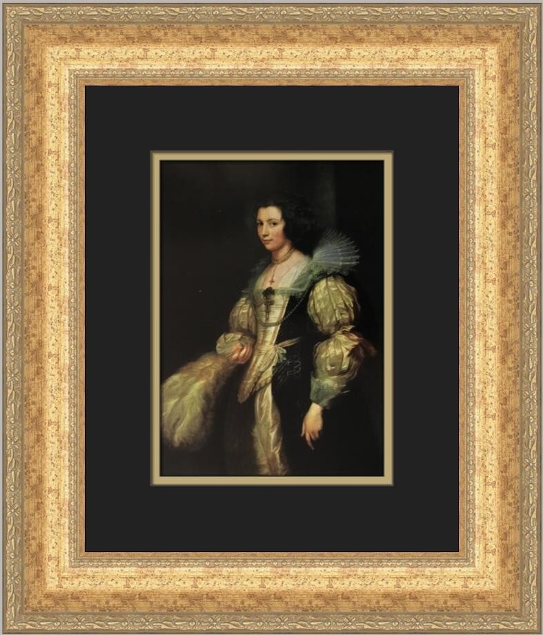 Anthony Van Dyck Portrait of Marie-Louise Custom Framed Art Print 15 x 14 (1 of 2)