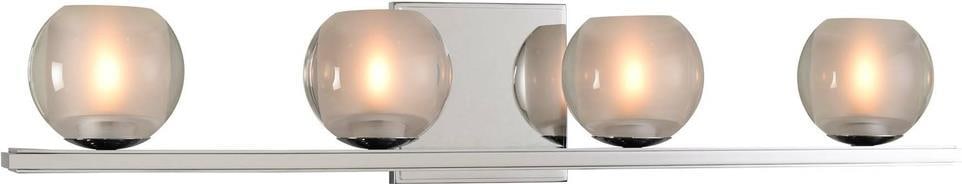 Kalco Corona Modern Chrome Bath Light Dimmable 4-Bulb G9 LED (1 of 1)