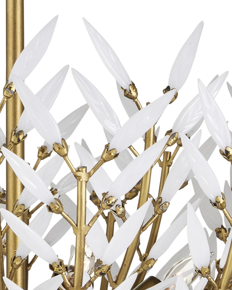 Currey Magnum Opus Semi-Flush Mount Light White Brass Finish (1 of 4)