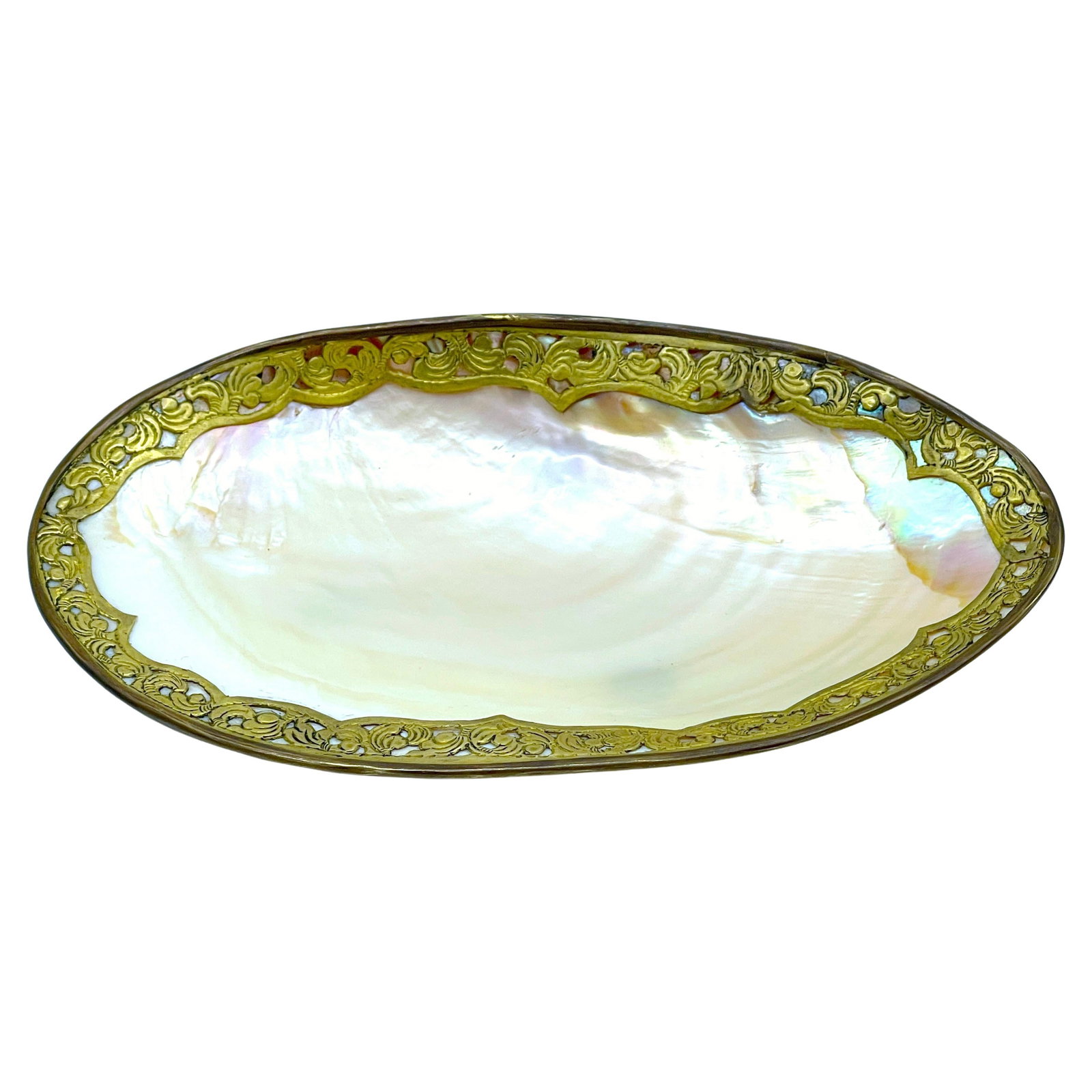 19th Century Napoleon III Ormolu Mounted Shell Dish Vide-Poche (1 of 11)
