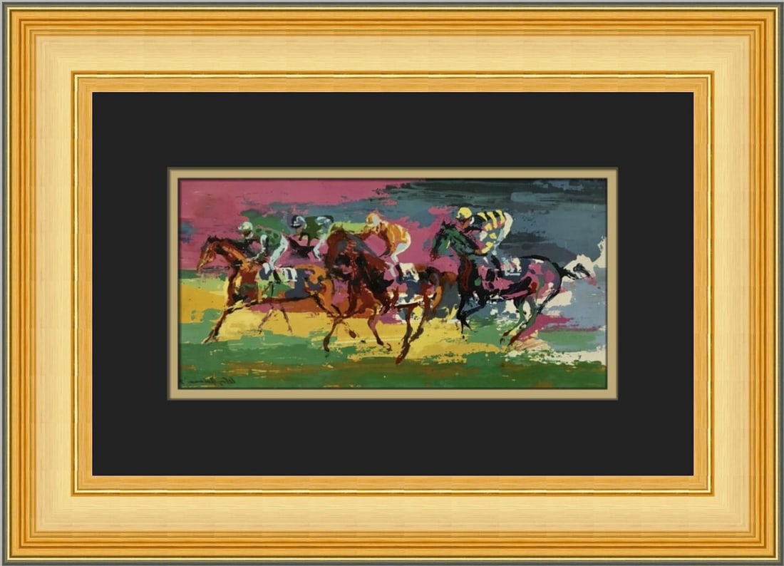 LeRoy Neiman Longchamp Custom Framed Expressionism Print 1994 (1 of 2)