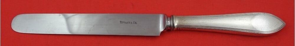 Tiffany & Co Reeded Edge Sterling Silver Knife 9.5" Blunt Blade (1 of 2)
