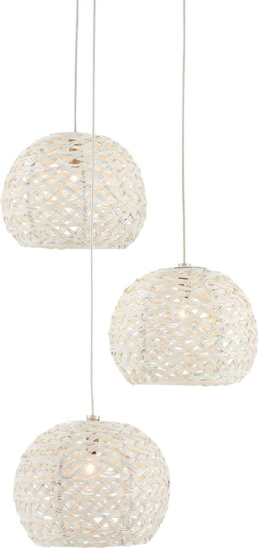 Currey Piero White Iron 3-Light Pendant Lamp Dimmable UL-Listed: Currey Piero White Iron 3-Light Pendant Lamp Dimmable UL-Listed Illuminate your space with the Elegant Piero White Iron Pendant Lamp, a stunning addition to any lighting collection. This multi-drop pe