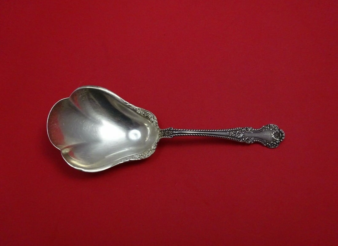 Gorham Cambridge Sterling Silver Fluted Berry Spoon 7 3/4" (1 of 1)