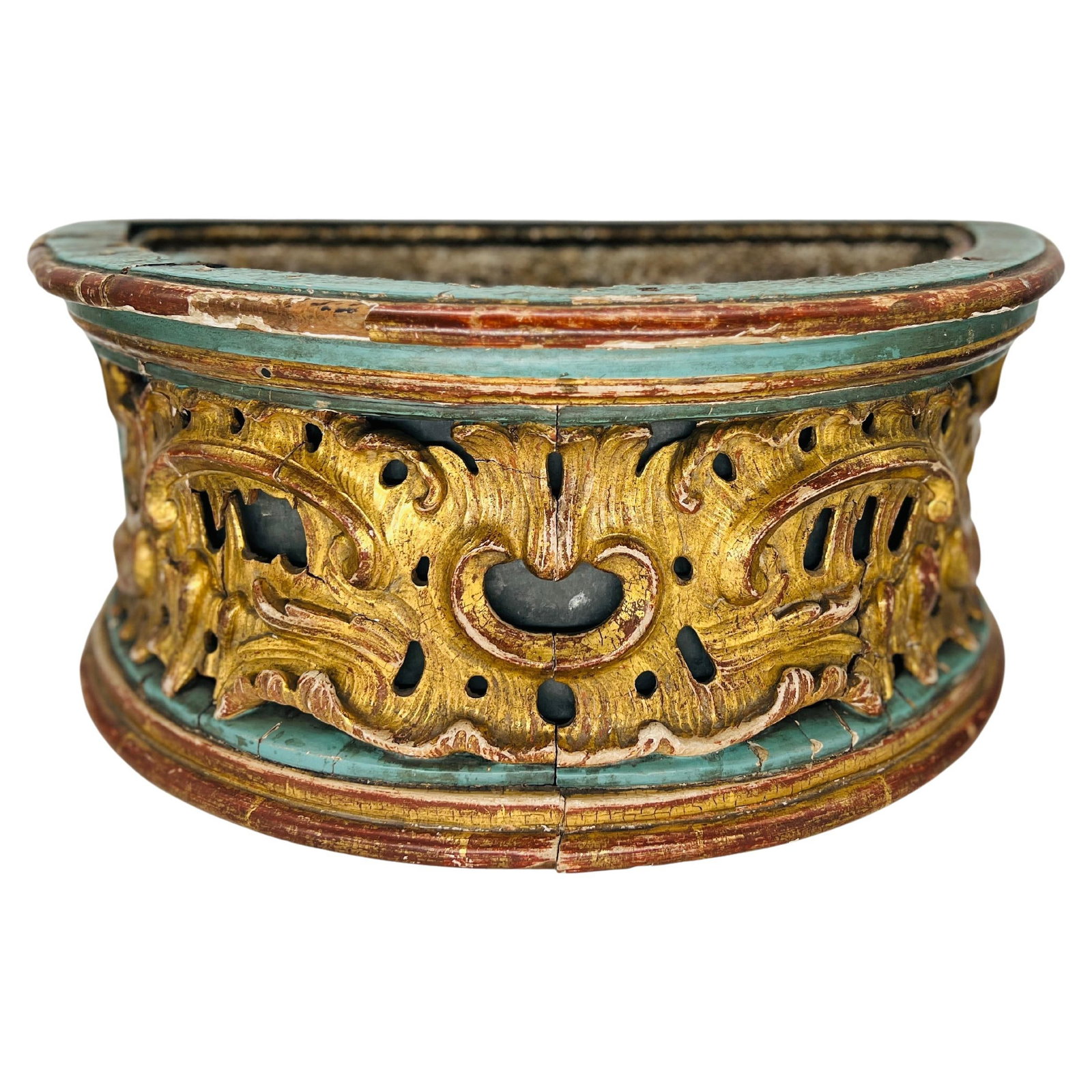 18th Century Italian Baroque Giltwood Planter with Mirror (1 of 10)