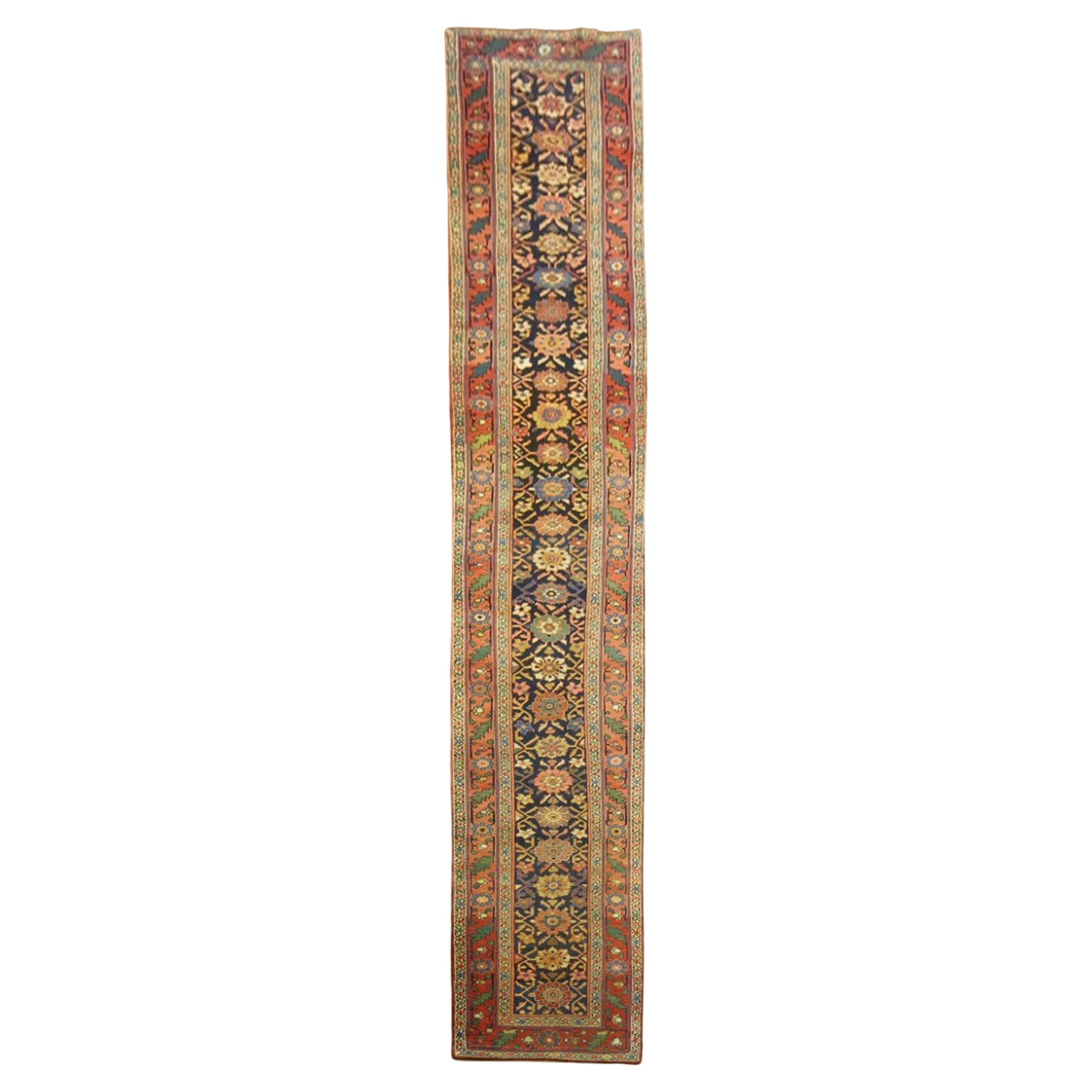 Zabihi Collection Antique Persian Bidjar Runner 36 x 205 Wool (1 of 7)