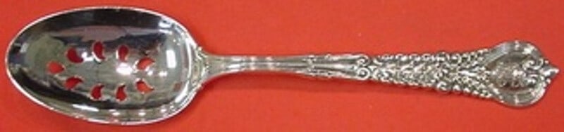 Tiffany & Co Florentine Sterling Silver 9-Hole Slotted Serving Spoon (1 of 2)