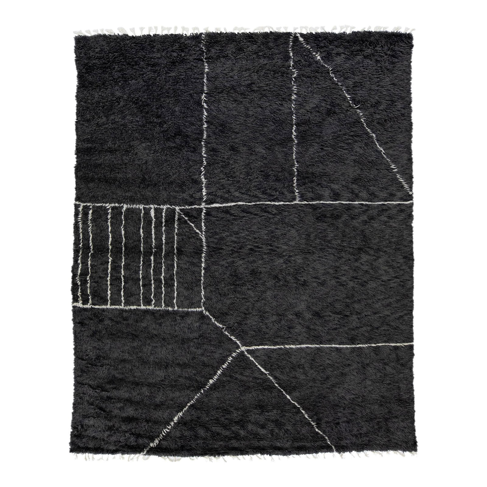 Handmade Charcoal Wool Rug Modern Moroccan Style 9'4 x 12 (1 of 10)