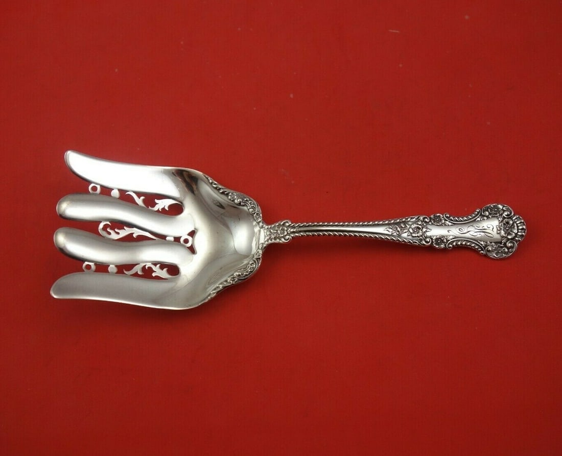 Gorham Cambridge Sterling Silver Asparagus Fork Lacey 8 7/8 Inch (1 of 3)