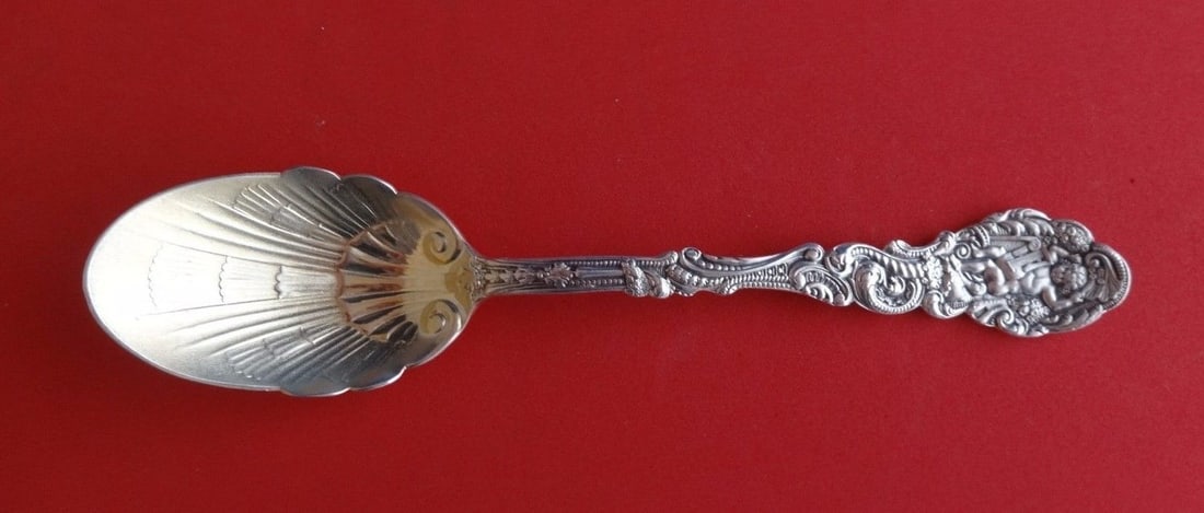 Gorham Versailles Sterling Silver Ice Cream Spoon Gold Wash 5 7/8" (1 of 1)