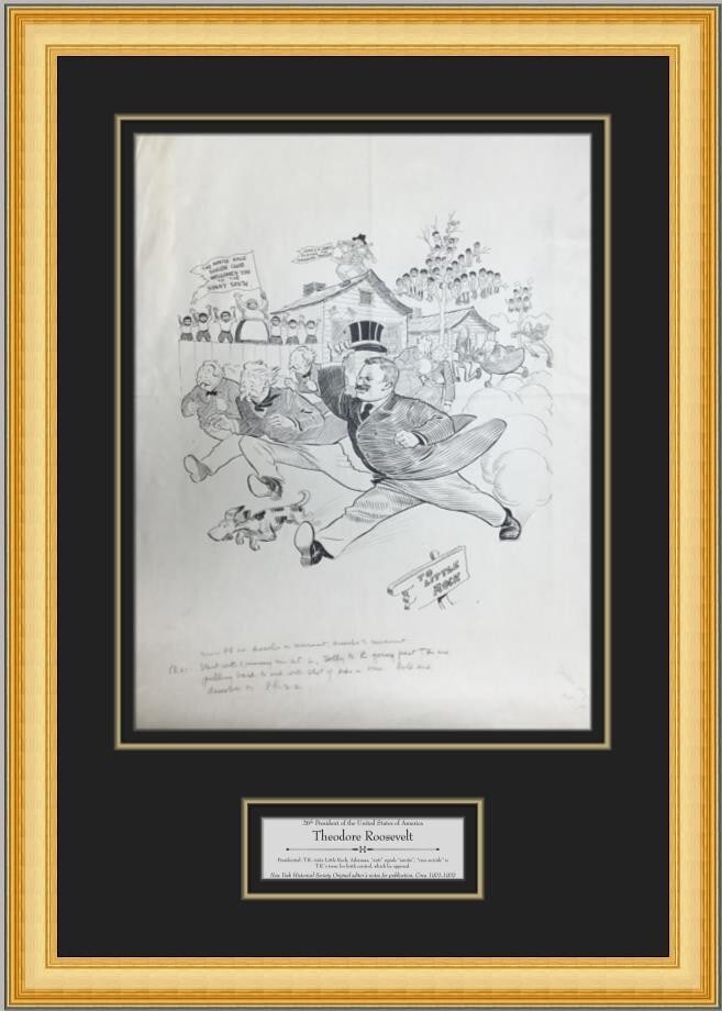 Framed 1902 Theodore Roosevelt Publication Proofs With Editorial Annotations Arkansas (1 of 7)