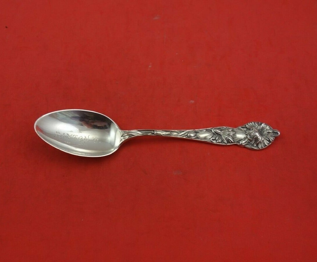 Watson Floral Sterling Silver Teaspoon 6" Dayton Ohio Engraving (1 of 3)