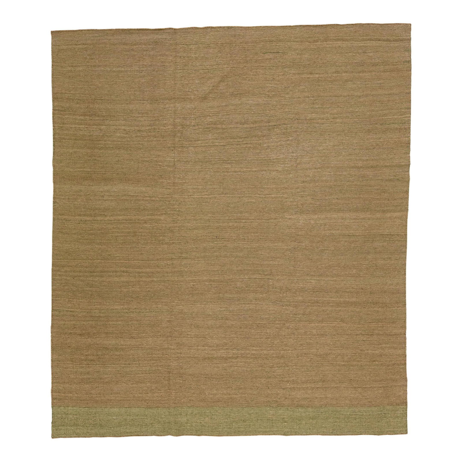 Modern Kilim Handmade Brown Wool Rug 8'5" x 9'8": Modern Kilim Handmade Brown Wool Rug 8'5" x 9'8" Enhance your space with this stunning Modern Kilim handmade wool rug, featuring a rich brown color field adorned with an all-over geometric solid desig