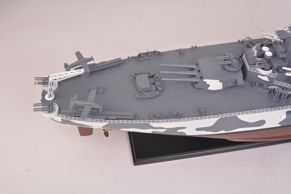 Handcrafted USS Alabama Ship Model in Mahogany and Cedar (1 of 7)