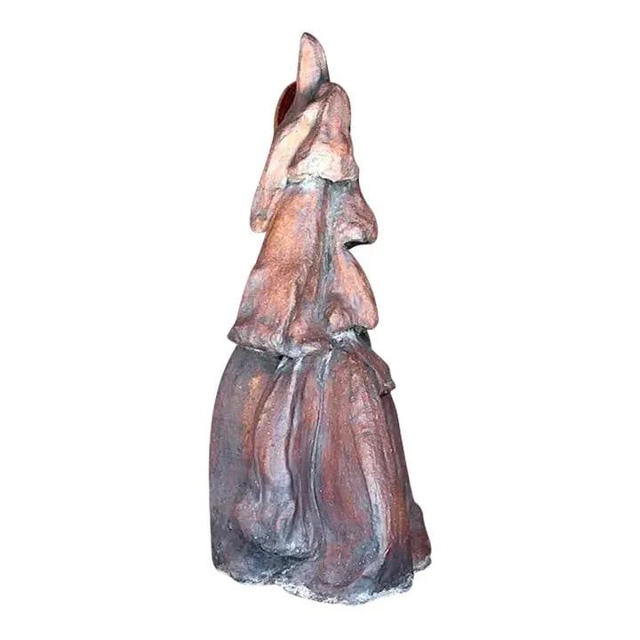 Clay Abstract Art Sculpture with Organic Boho Design 17 Inch Tall (1 of 10)