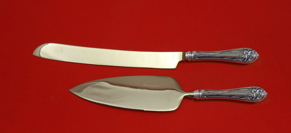 Community Flower De Luce Silverplate Wedding Cake Set 2-Piece (1 of 1)