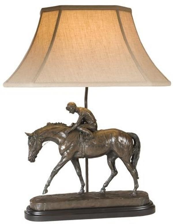 Belden Equestrian Lamp Hand-Crafted Horse Jockey Sculpture: Belden Equestrian Lamp Hand-Crafted Horse Jockey Sculpture Illuminate your space with this Exquisite Equestrian Lamp, a hand-crafted piece that showcases the artistry of equestrian-themed decor. This