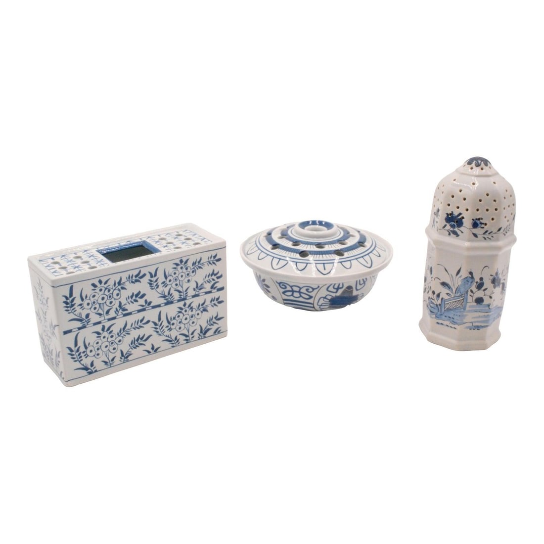 Royal Delft Set of 3 Porcelain Bricks and Caster C-40 C-29 C-53 (1 of 10)