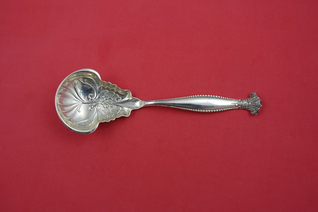 Shiebler Sandringham Sterling Silver Preserve Spoon 7 3/4" (1 of 2)