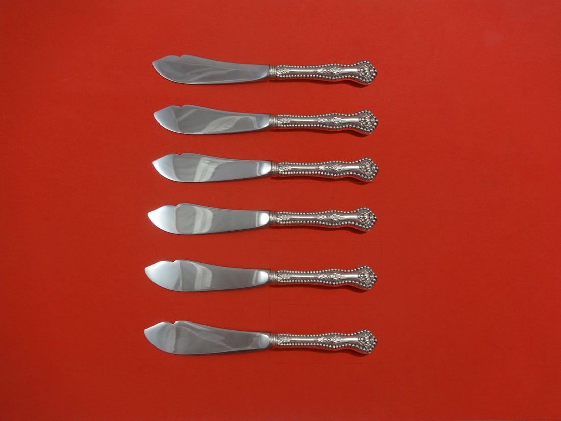Dominick & Haff Charles II Sterling Silver Trout Knife Set 6pc Custom (1 of 1)